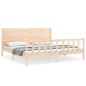 vidaXL Estructura de cama de matrimonio con cabecero madera maciza vidaXL Estructura de cama de matrimonio con cabecero madera maciza