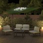 vidaXL Sombrilla voladiza con LED verde 400x300 cm vidaXL Sombrilla voladiza con LED verde 400x300 cm