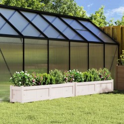vidaXL Jardineras de exterior 2 unidades madera maciza de pino blanco
