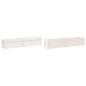 vidaXL Jardineras de exterior 2 unidades madera maciza de pino blanco vidaXL Jardineras de exterior 2 unidades madera maciza de pino blanco