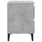 vidaXL Mesita de noche madera contrachapada gris hormigón 40x35x50 cm vidaXL Mesita de noche madera contrachapada gris hormigón 40x35x50 cm