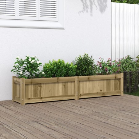 vidaXL Jardinera de madera de pino impregnada 150x31x31 cm