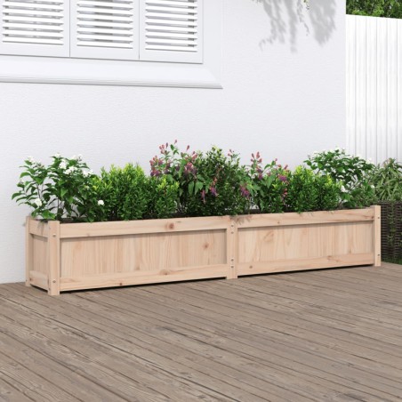 vidaXL Jardinera de madera maciza de pino 180x31x31 cm
