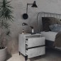 vidaXL Mesita de noche madera contrachapada gris hormigón 40x35x50 cm vidaXL Mesita de noche madera contrachapada gris hormigón 40x35x50 cm