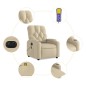 vidaXL Sillón reclinable de masaje eléctrico tela color crema vidaXL Sillón reclinable de masaje eléctrico tela color crema