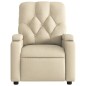 vidaXL Sillón reclinable de masaje eléctrico tela color crema vidaXL Sillón reclinable de masaje eléctrico tela color crema