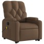 vidaXL Silla de masaje reclinable de pie de tela marrón vidaXL Silla de masaje reclinable de pie de tela marrón