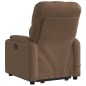 vidaXL Silla de masaje reclinable de pie de tela marrón vidaXL Silla de masaje reclinable de pie de tela marrón