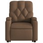 vidaXL Silla de masaje reclinable de pie de tela marrón vidaXL Silla de masaje reclinable de pie de tela marrón