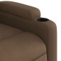 vidaXL Silla de masaje reclinable de pie de tela marrón vidaXL Silla de masaje reclinable de pie de tela marrón