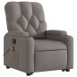 vidaXL Sillón reclinable de masaje elevable tela gris taupé vidaXL Sillón reclinable de masaje elevable tela gris taupé