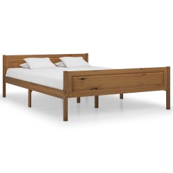 vidaXL Estructura de cama madera maciza pino marrón miel 120x200 cm