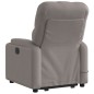 vidaXL Sillón reclinable de masaje elevable tela gris taupé vidaXL Sillón reclinable de masaje elevable tela gris taupé