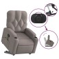vidaXL Sillón reclinable de masaje elevable tela gris taupé vidaXL Sillón reclinable de masaje elevable tela gris taupé