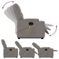 vidaXL Sillón reclinable de masaje elevable tela gris taupé vidaXL Sillón reclinable de masaje elevable tela gris taupé