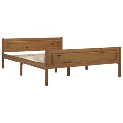 vidaXL Estructura de cama madera maciza pino marrón miel 120x200 cm