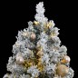 vidaXL Árbol de Navidad artificial con bisagras 300 LED y bolas 180 cm vidaXL Árbol de Navidad artificial con bisagras 300 LED y bolas 180 cm