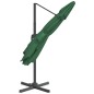 vidaXL Sombrilla voladiza con LED verde 400x300 cm vidaXL Sombrilla voladiza con LED verde 400x300 cm