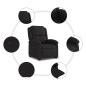 vidaXL Sillón eléctrico reclinable elevable de tela negro vidaXL Sillón eléctrico reclinable elevable de tela negro