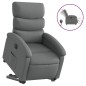 vidaXL Sillón eléctrico reclinable elevable de tela gris oscuro vidaXL Sillón eléctrico reclinable elevable de tela gris oscuro