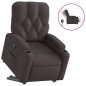 vidaXL Sillón eléctrico reclinable elevable de tela marrón oscuro vidaXL Sillón eléctrico reclinable elevable de tela marrón oscuro