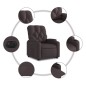 vidaXL Sillón eléctrico reclinable elevable de tela marrón oscuro vidaXL Sillón eléctrico reclinable elevable de tela marrón oscuro