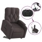 vidaXL Sillón eléctrico reclinable elevable de tela marrón oscuro vidaXL Sillón eléctrico reclinable elevable de tela marrón oscuro