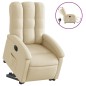 vidaXL Sillón eléctrico reclinable elevable de tela color crema vidaXL Sillón eléctrico reclinable elevable de tela color crema