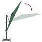 vidaXL Sombrilla voladiza con LED verde 400x300 cm vidaXL Sombrilla voladiza con LED verde 400x300 cm