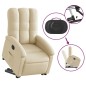 vidaXL Sillón eléctrico reclinable elevable de tela color crema vidaXL Sillón eléctrico reclinable elevable de tela color crema