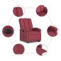 vidaXL Sillón eléctrico reclinable elevable de tela rojo tinto vidaXL Sillón eléctrico reclinable elevable de tela rojo tinto