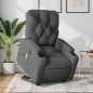 vidaXL Sillón de masaje eléctrico reclinable elevable tela gris oscuro vidaXL Sillón de masaje eléctrico reclinable elevable tela gris oscuro