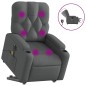 vidaXL Sillón de masaje eléctrico reclinable elevable tela gris oscuro vidaXL Sillón de masaje eléctrico reclinable elevable tela gris oscuro