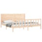 vidaXL Estructura de cama de matrimonio con cabecero madera maciza vidaXL Estructura de cama de matrimonio con cabecero madera maciza