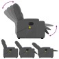 vidaXL Sillón de masaje eléctrico reclinable elevable tela gris oscuro vidaXL Sillón de masaje eléctrico reclinable elevable tela gris oscuro