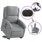 vidaXL Sillón de masaje eléctrico reclinable elevable tela gris claro vidaXL Sillón de masaje eléctrico reclinable elevable tela gris claro