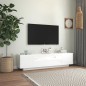 vidaXL Mueble de TV con luces LED blanco brillante 160x35x40 cm vidaXL Mueble de TV con luces LED blanco brillante 160x35x40 cm