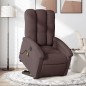 vidaXL Sillón masaje eléctrico reclinable elevable tela marrón oscuro vidaXL Sillón masaje eléctrico reclinable elevable tela marrón oscuro