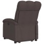 vidaXL Sillón masaje eléctrico reclinable elevable tela marrón oscuro vidaXL Sillón masaje eléctrico reclinable elevable tela marrón oscuro