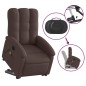 vidaXL Sillón masaje eléctrico reclinable elevable tela marrón oscuro vidaXL Sillón masaje eléctrico reclinable elevable tela marrón oscuro