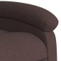 vidaXL Sillón masaje eléctrico reclinable elevable tela marrón oscuro vidaXL Sillón masaje eléctrico reclinable elevable tela marrón oscuro