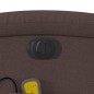 vidaXL Sillón masaje eléctrico reclinable elevable tela marrón oscuro vidaXL Sillón masaje eléctrico reclinable elevable tela marrón oscuro