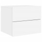 vidaXL Mesita de noche de pared con luces LED blanco vidaXL Mesita de noche de pared con luces LED blanco