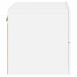 vidaXL Mesita de noche de pared con luces LED blanco vidaXL Mesita de noche de pared con luces LED blanco