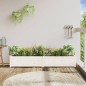 vidaXL Jardinera de madera maciza de pino blanca 180x31x31 cm vidaXL Jardinera de madera maciza de pino blanca 180x31x31 cm