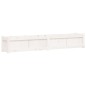 vidaXL Jardinera de madera maciza de pino blanca 180x31x31 cm vidaXL Jardinera de madera maciza de pino blanca 180x31x31 cm