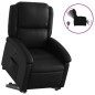 vidaXL Sillón reclinable elevable eléctrico de cuero sintético negro vidaXL Sillón reclinable elevable eléctrico de cuero sintético negro