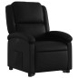 vidaXL Sillón reclinable elevable eléctrico de cuero sintético negro vidaXL Sillón reclinable elevable eléctrico de cuero sintético negro