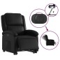 vidaXL Sillón reclinable elevable eléctrico de cuero sintético negro vidaXL Sillón reclinable elevable eléctrico de cuero sintético negro
