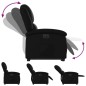 vidaXL Sillón reclinable elevable eléctrico de cuero sintético negro vidaXL Sillón reclinable elevable eléctrico de cuero sintético negro